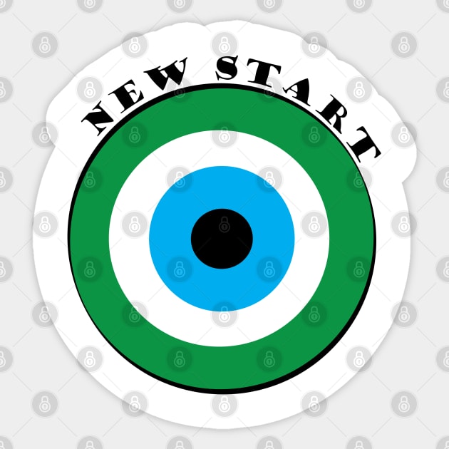 Evil Eye, New Start Sticker by DickinsonDesign